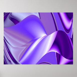 Paarse Sneeuwdromen, Abstracte Fantasie Regenboog Poster