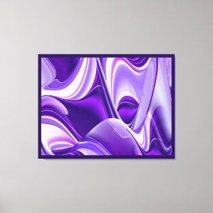 Paarse sneeuwdromen, Abstracte Fantastische regenb Canvas Afdruk