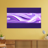 Paarse sneeuwdromen, Abstracte Fantastische regenb Canvas Afdruk (Insitu (Woonkamer))