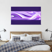 Paarse sneeuwdromen, Abstracte Fantastische regenb Canvas Afdruk (Insitu (Slaapkamer))