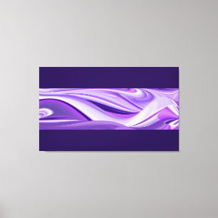 Paarse sneeuwdromen, Abstracte Fantastische regenb Canvas Afdruk