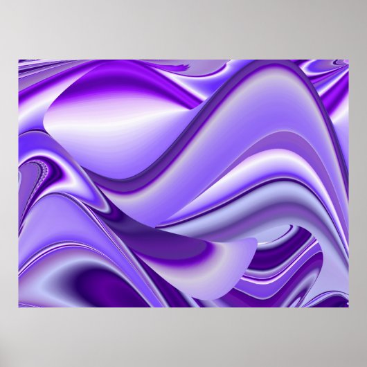 Paarse sneeuwdromen, Abstracte Fantastische regenb Poster (Voorkant)