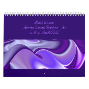 Paarse sneeuwdromen - Abstracte Fantasy-Art Kalender
