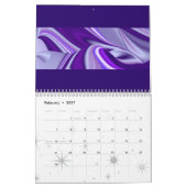 Paarse sneeuwdromen - Abstracte Fantasy-Art Kalender (Feb 2027)