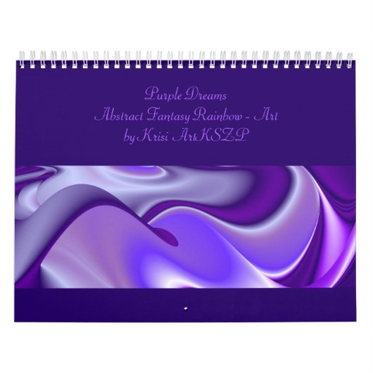 Paarse sneeuwdromen - Abstracte Fantasy-Art Kalender (Hoes)