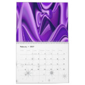 Paarse sneeuwdromen - Abstracte Fantasy-Art Kalender (Feb 2027)