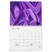 Paarse sneeuwdromen - Abstracte Fantasy-Art Kalender (Mar 2027)