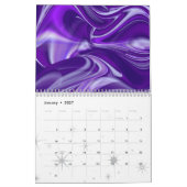 Paarse sneeuwdromen - Abstracte Fantasy-Art Kalender (Jan 2027)