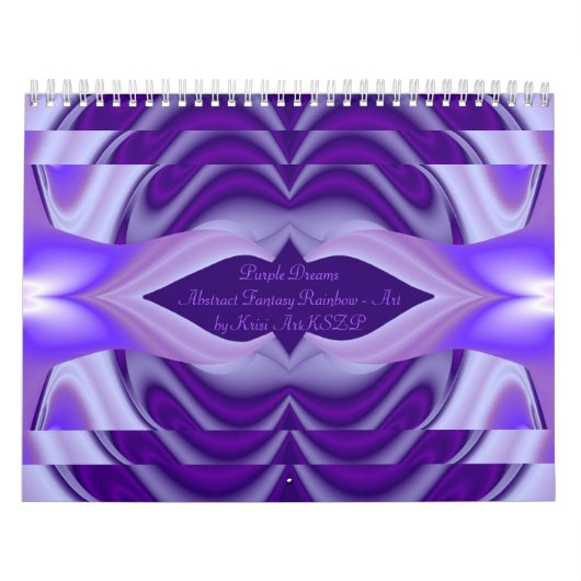 Paarse sneeuwdromen - Abstracte Fantasy-Art Kalender (Hoes)