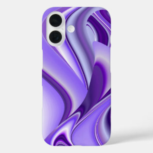 Paarse sneeuwdroom, Abstracte Fantastische regenbo iPhone 16 Hoesje