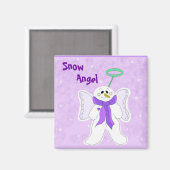 Paarse Sneeuwengel Magneet (Voorkant / Achterkant)