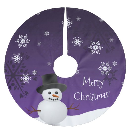 Paarse sneeuwsnurk kerstboomrok kerstboom rok (Voorkant)