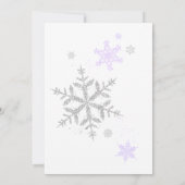 Paarse sneeuwvlok Baby shower Kaart (Achterkant)