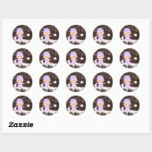 Paarse sneeuwvlok Baby shower Stickers (Vel)
