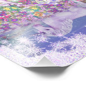 Paarse sneeuwvlok foto afdruk (Hoek)