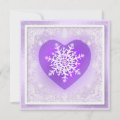 Paarse sneeuwvlok kaart (Voorkant)