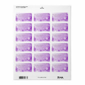 Paarse sneeuwvlok Kerstmis adreslabel Etiket (Full Sheet)