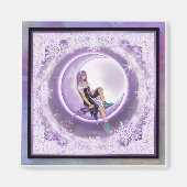 Paarse sneeuwvlok magneet (Voorkant)