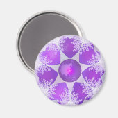 Paarse sneeuwvlok magneet (Voorkant / Achterkant)