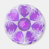 Paarse sneeuwvlok magneet (Voorkant)