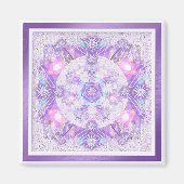 Paarse sneeuwvlok magneet (Voorkant)