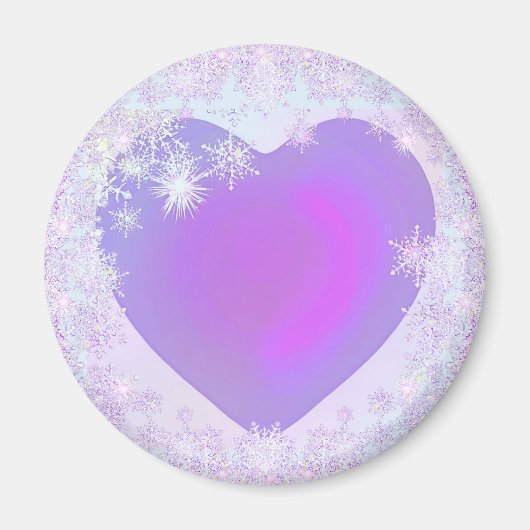 Paarse sneeuwvlok magneet (Voorkant)