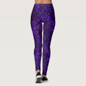 Paarse Sneeuwvlok Medley Dames Leggings (Achterkant)