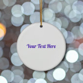 Paarse Sneeuwvlok op wit Keramisch Ornament