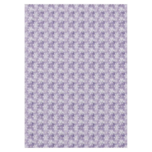 Paarse sneeuwvlok patroon Vakantie tafelkleed (Voorkant)