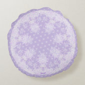 Paarse sneeuwvlok rond kussen (Achterkant)
