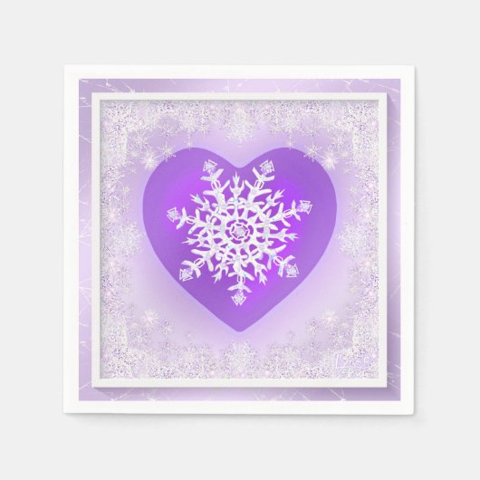 Paarse sneeuwvlok servet (Voorkant)