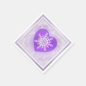 Paarse sneeuwvlok servet (Hoek)