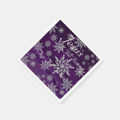 Paarse sneeuwvlok servet Jesus is de reden (Hoek)