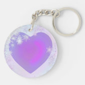 Paarse sneeuwvlok sleutelhanger (Achterkant)