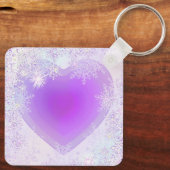 Paarse sneeuwvlok sleutelhanger (Achterkant)