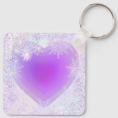 Paarse sneeuwvlok sleutelhanger (Achterkant)