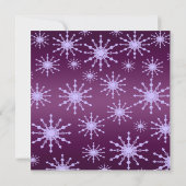 Paarse Sneeuwvlok & Tiara Design Verjaardag Uitnod Kaart (Achterkant)