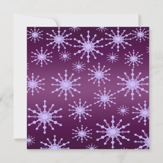 Paarse Sneeuwvlok & Tiara Design Verjaardag Uitnod Kaart (Achterkant)