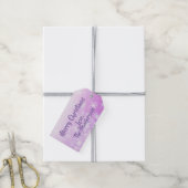  Paarse Sneeuwvlok Vakantie Kerstmis Cadeaulabel (Met Touw)