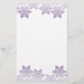 Paarse sneeuwvlokgrens briefpapier (Voorkant)