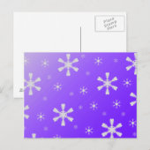 Paarse sneeuwvlokken Briefkaart (Voorkant / Achterkant)