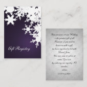 paarse sneeuwvlokken Cadeauregister Kaarten (Voorkant / Achterkant)