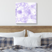 Paarse sneeuwvlokken canvas afdruk (Insitu (Slaapkamer))