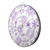 paarse sneeuwvlokken dartbord (Voorkant Rechts)