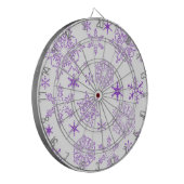 paarse sneeuwvlokken dartbord (Voorkant Links)