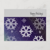  Paarse sneeuwvlokken Feestdagenkaart (Voorkant)