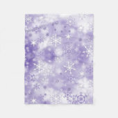 Paarse sneeuwvlokken fleece deken (Voorkant)