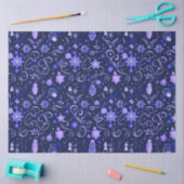 Paarse Sneeuwvlokken Kerstversiering Kerst Tissuepapier (Craft)