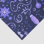 Paarse Sneeuwvlokken Kerstversiering Kerst Tissuepapier (Detail)