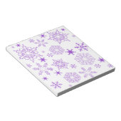 paarse sneeuwvlokken notitieblok (Schuin)
